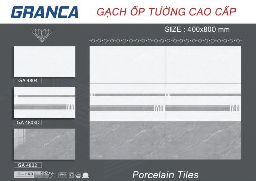 Bộ gạch ốp tường Granca 40x80 mã GA4802 - GA4803D - GA4804